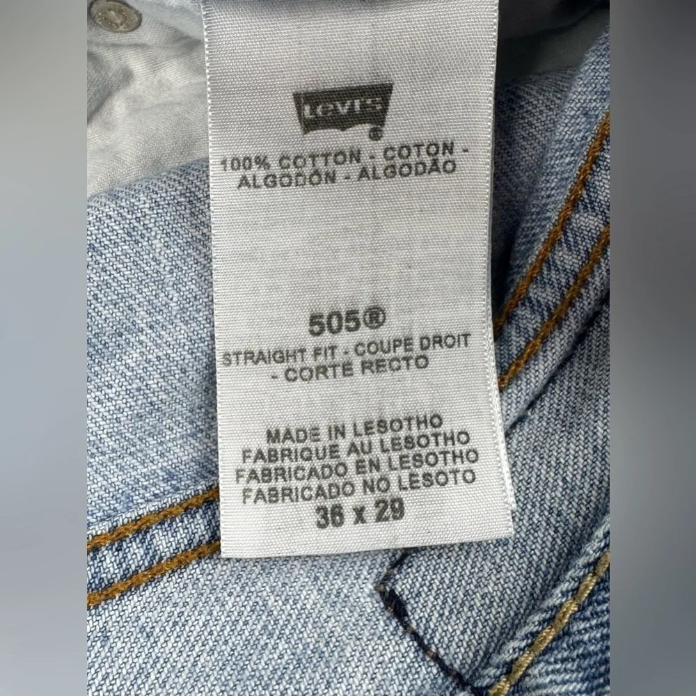Vintage Levi’s 505 Regular Fit Red Tag 100% Cotton Jeans 36 X 29